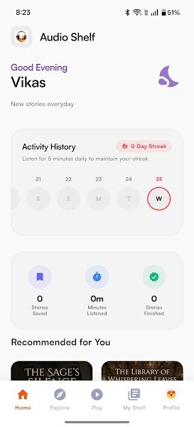 Audio Shelf App Screenshot